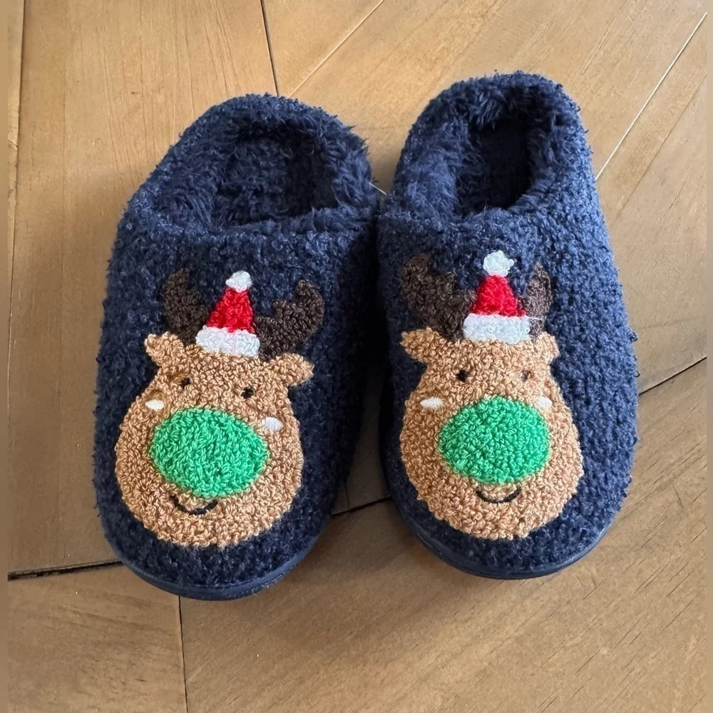 FAMILY PAJAMAS Kid's Reindeer Closed-Toe Slippers